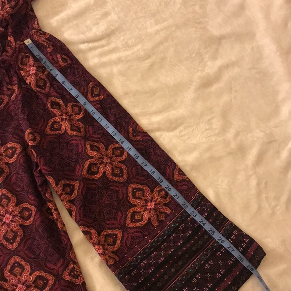 Orange Purple Burgundy Maroon Printed Off the Shoulder Cropped Romper Jumpsuit🧡 - Picture 9 of 11